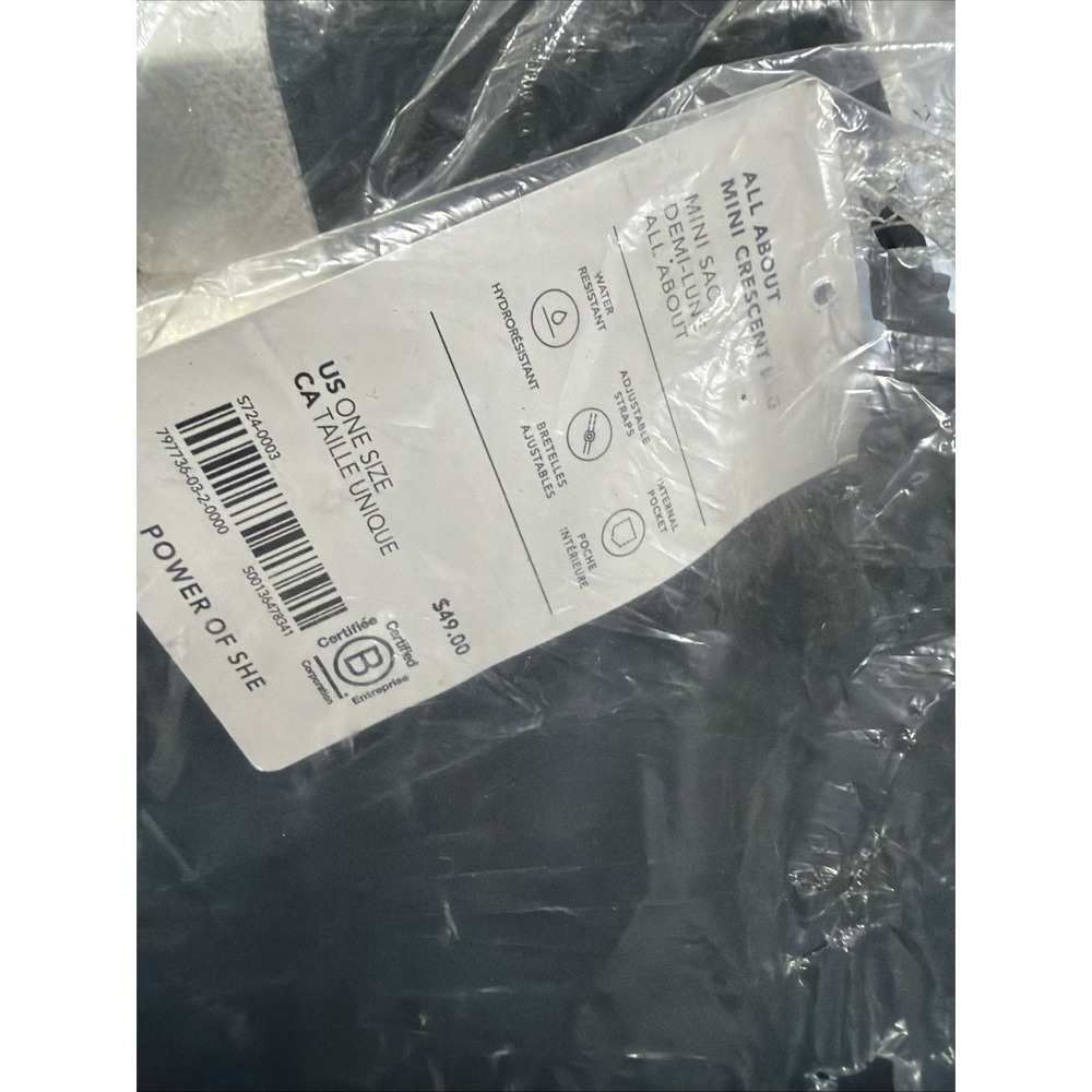 ATHLETA All About Mini Crescent Bag Black NWT - Picture 4 of 4